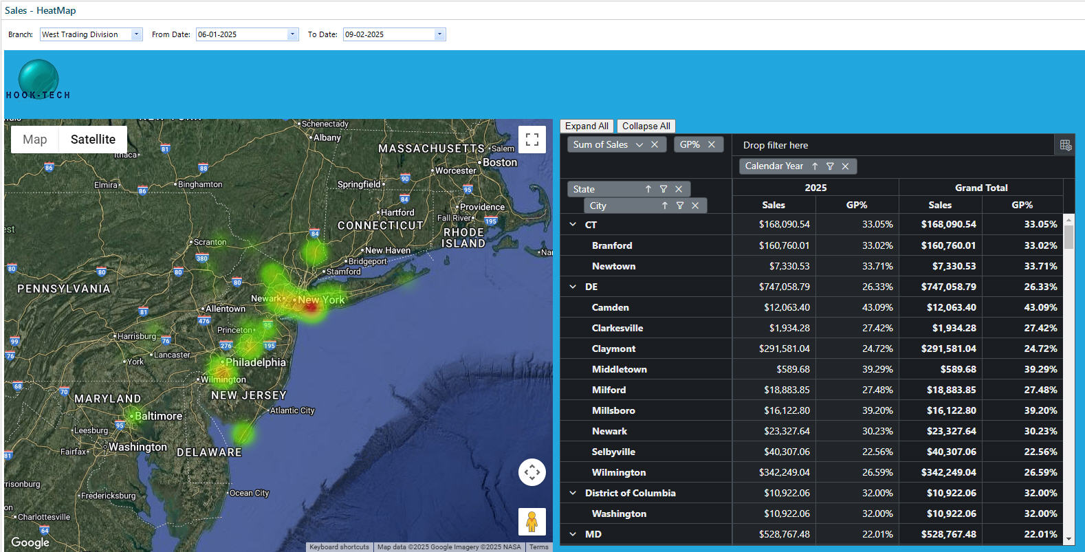 Sales — Heat Map